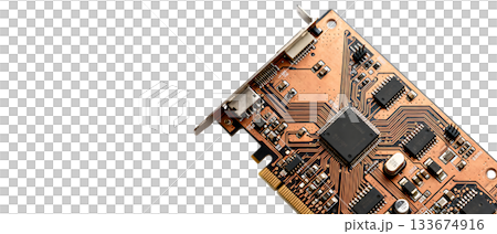精密基板パターンが示す電子回路の構造美 精密基板パターンが示す電子回路の構造美 133674916
