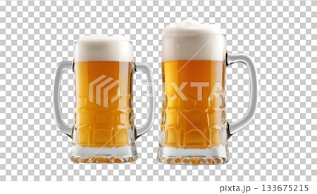 A beer mug displayed on a transparent surface, highlighting Oktoberfest culture with Bavarian treats like pretzels and sausages A beer mug displayed on a transparent surface, highlighting Oktoberfest culture with Bavarian treats like pretzels and sausages 133675215