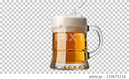 A beer mug set on a transparent background, evoking Oktoberfest with traditional Bavarian foods like pretzels and bratwurst A beer mug set on a transparent background, evoking Oktoberfest with traditional Bavarian foods like pretzels and bratwurst 133675216