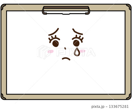 涙を流す悲しいバインダー・署名板キャラクター 133675281