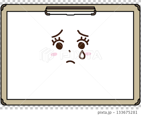 涙を流す悲しいバインダー・署名板キャラクター 133675281