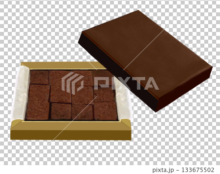 Raw chocolate (boxed) with outer box Raw chocolate (boxed) with outer box 133675502