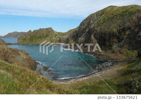 秋の礼文島 スカイ岬 秋の礼文島 スカイ岬 133675621