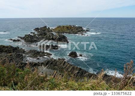秋の礼文島 スカイ岬 秋の礼文島 スカイ岬 133675622