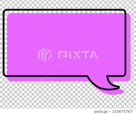 Simple speech bubble with misaligned lines - Rectangle Simple speech bubble with misaligned lines - Rectangle 133675767
