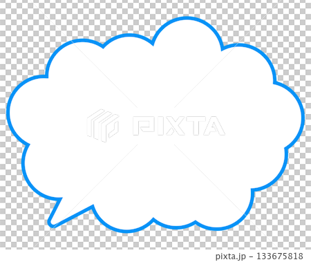 帶有圓形雲形的簡單彩色線條語音氣泡 133675818