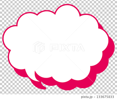 帶有圓形雲形的簡單彩色線條語音氣泡 帶有圓形雲形的簡單彩色線條語音氣泡 133675833