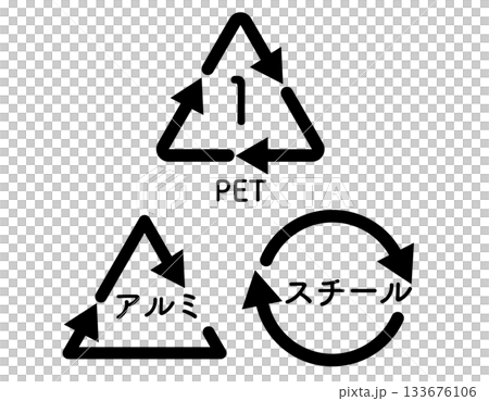 適用於PET瓶、鋁瓶和鋼瓶的簡易分類標記套裝 133676106