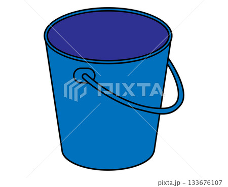 かわいいバケツのアイコン素材　 133676107
