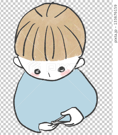 男孩剪指甲 133676159