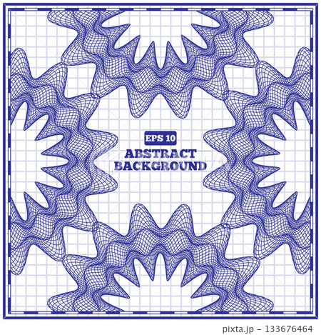 Abstract background with pattern on a sheet in a cage. Vector illustration. 133676464