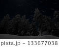 長野県　志賀高原　横手山山頂の星が輝く夜空 133677038