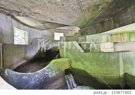 福岡県添田町の深倉峡入口にあるループ魚道内部 133677802