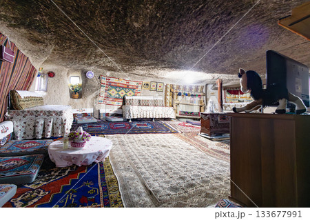 カッパドキア世界遺産の洞窟の家　織機 133677991