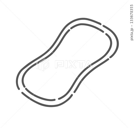 パンティライナー(おりものシート)のイラスト:デリケートケア・衛生・フェムテック パンティライナー(おりものシート)のイラスト:デリケートケア・衛生・フェムテック 133678355