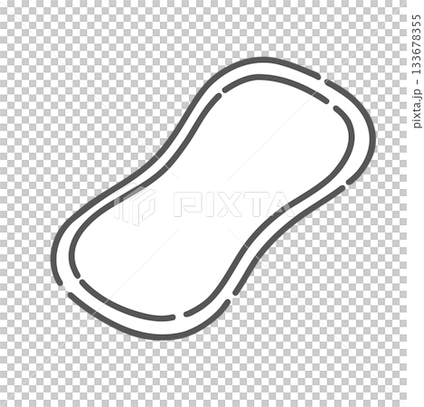 パンティライナー(おりものシート)のイラスト:デリケートケア・衛生・フェムテック パンティライナー(おりものシート)のイラスト:デリケートケア・衛生・フェムテック 133678355