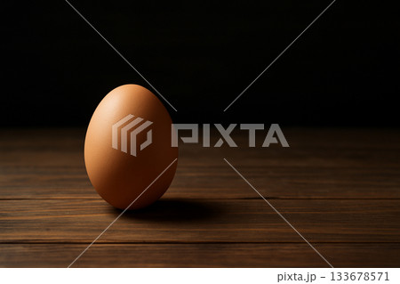 高級感のある柔らかな朝の光に包まれた卵 133678571