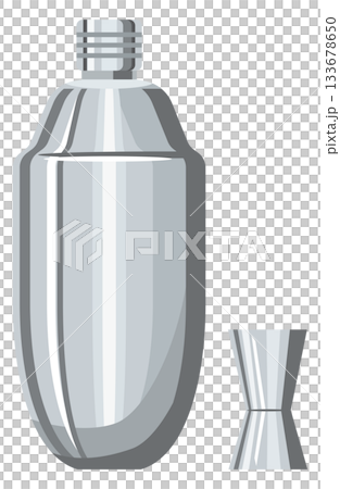 カクテルを作るシェイカーのイメージイラスト 133678650