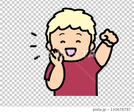 Cheerful blonde boy Cheerful blonde boy 133678797