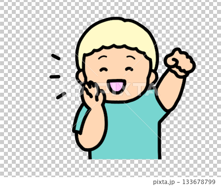 Cheerful blonde boy Cheerful blonde boy 133678799