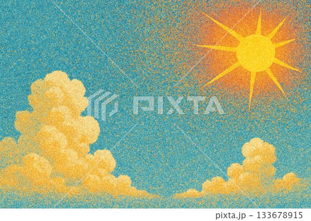 晴天 青空 イメージ 砂絵調 晴天 青空 イメージ 砂絵調 133678915