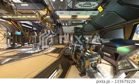 宇宙船内の風景 宇宙船内の風景 133679226