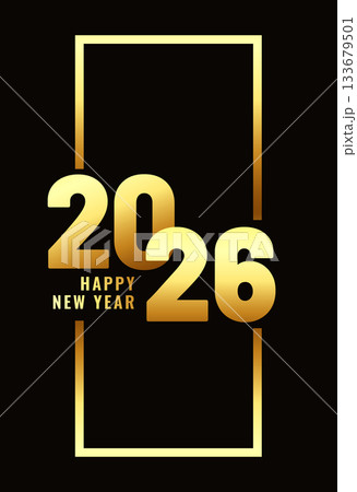 2026 happy new year dark poster for social media 133679501