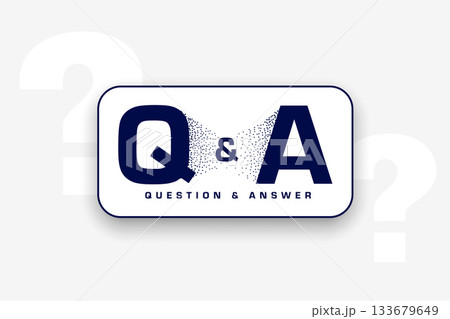 elegant question and answer white background design 133679649
