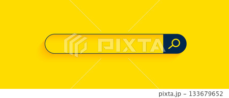 empty search bar element on yellow background empty search bar element on yellow background 133679652