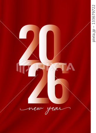 happy new year 2026 curtain theme poster 133679722