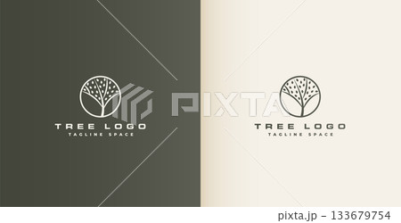 herbal life concept tree logo icon template 133679754