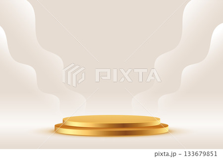 premium 3d podium stage for product promotion elegant background 133679851