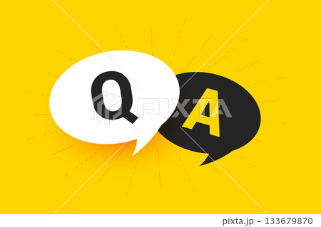 question and answer query background with text space 133679870