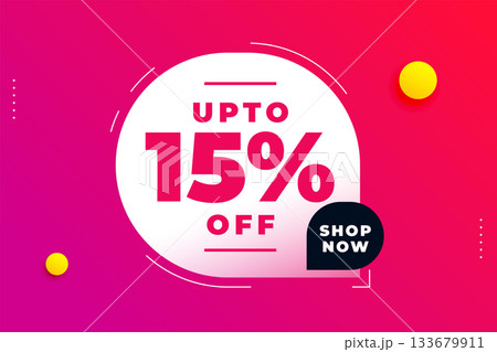 special sale promo banner buy and save upto 15 percent on all products 133679911