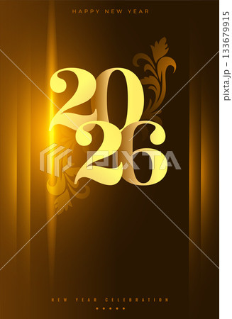 stylish 2026 new year wishes poster design 133679915