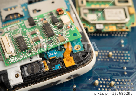 Repairing and upgrade circuit mainboard of notebook, electronic, computer hardware and technology. Repairing and upgrade circuit mainboard of notebook, electronic, computer hardware and technology. 133680296