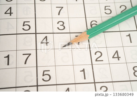 Sudoku puzzle, game to play for keep you brain younger for developing Alzheimer disease in senior patient. Sudoku puzzle, game to play for keep you brain younger for developing Alzheimer disease in senior patient. 133680349