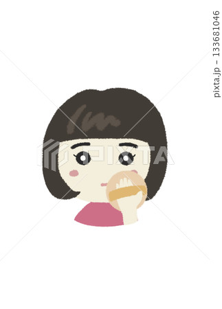プロフィールやアイコンに使える化粧をしている女の子のイラスト プロフィールやアイコンに使える化粧をしている女の子のイラスト 133681046