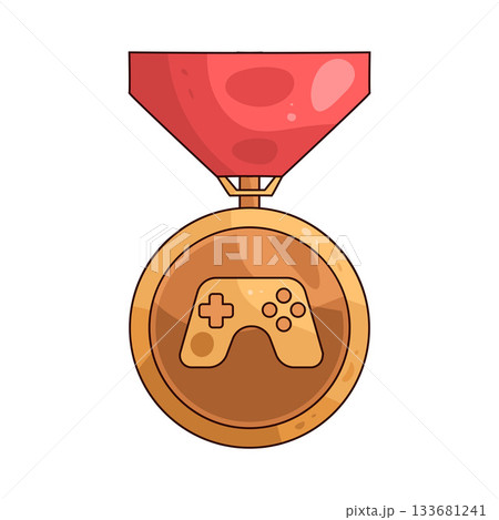 illustration of gaming medal illustration of gaming medal 133681241