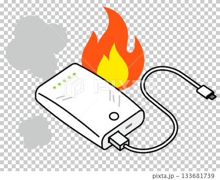 手機電池起火 - 手機充電器事故 手機電池起火 - 手機充電器事故 133681739