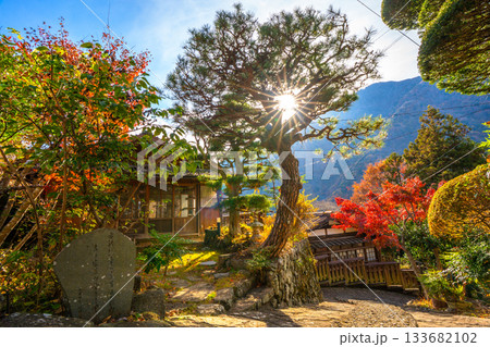 赤沢宿 紅葉 山梨県 早川町 赤沢宿 紅葉 山梨県 早川町 133682102