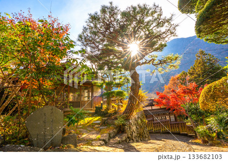 赤沢宿 紅葉 山梨県 早川町 赤沢宿 紅葉 山梨県 早川町 133682103
