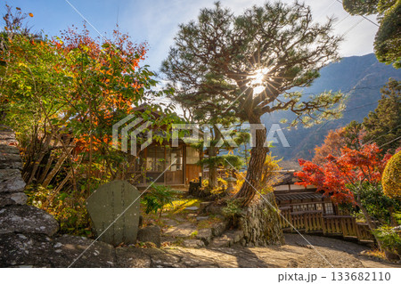 赤沢宿 紅葉 山梨県 早川町 赤沢宿 紅葉 山梨県 早川町 133682110