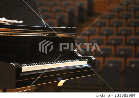 ホールに設置されたピアノ ホールに設置されたピアノ 133682984