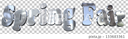 3DCG文字「春季市集」標題 133683361