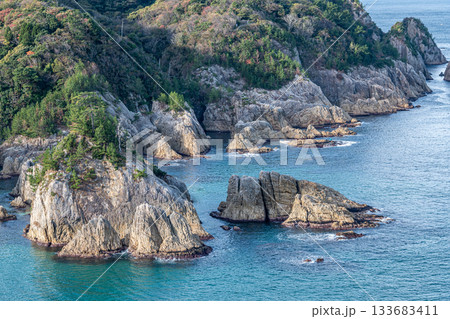 展望台から望む浦富海岸 展望台から望む浦富海岸 133683411