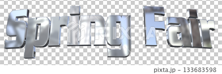 3DCG text "Spring Fair" title 133683598