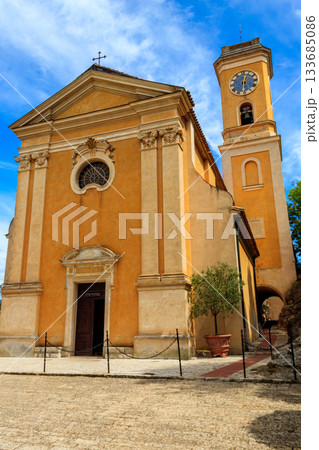 Church of Our Lady Assumption (Notre Dame de l'Assomption) in the medieval village of Eze, French Riviera, France 133685086