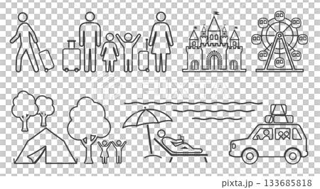 人物、家庭、旅行象形圖線條畫圖示集 人物、家庭、旅行象形圖線條畫圖示集 133685818
