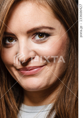 Close up picture with woman. Close up picture with woman. 133686427